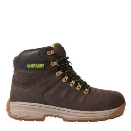 Apache Brown Safety Boot Size 10